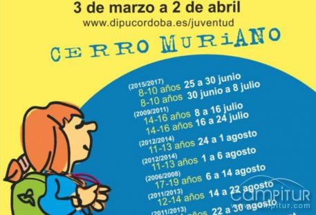 Abiertas las inscripciones para los Campamentos de Verano 2025 en Cerro Muriano   